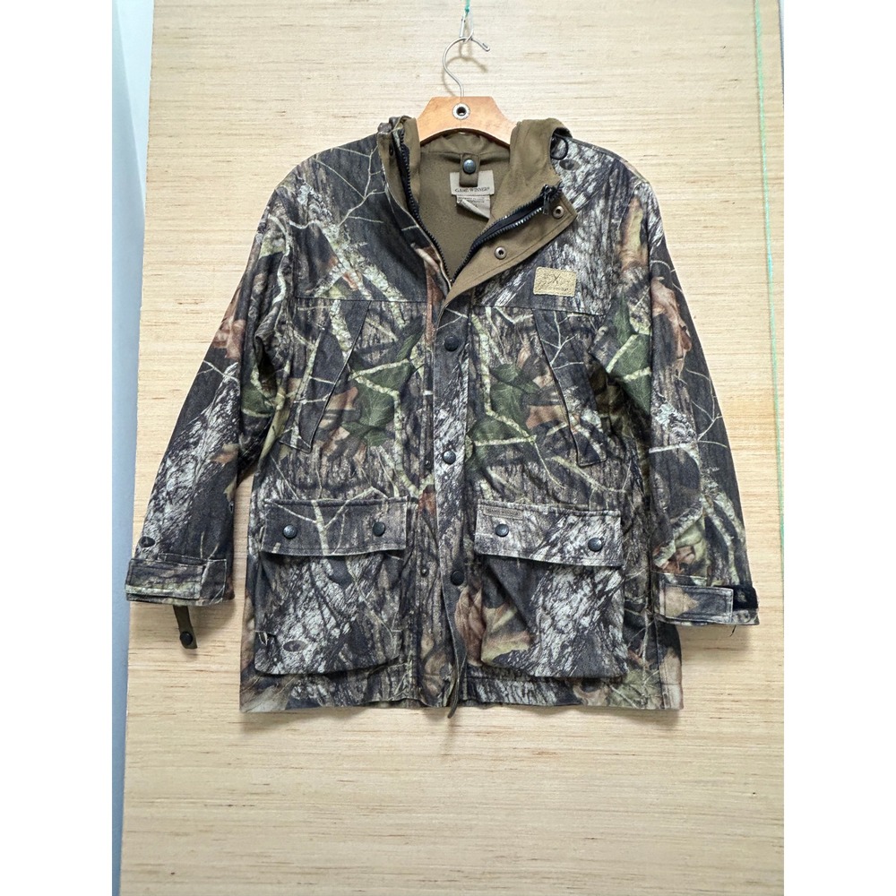 Game Winner‎ Camouflage Hooded Jacket Waterproof PU Laminated Small